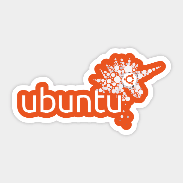 Ubuntu Unicorn Sticker by mangobanana